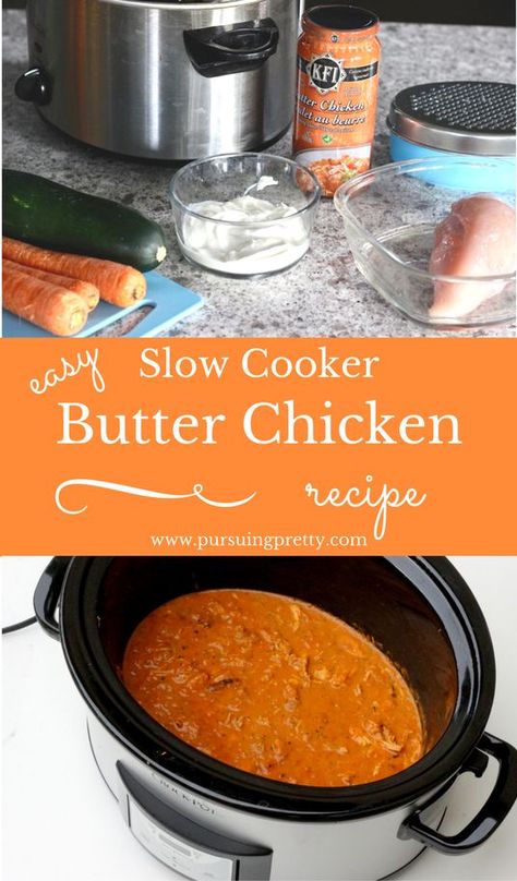 Easiest Slow Cooker Butter Chicken Recipe - Crock Pot Butter Chicken Slow Cooker, Slow Cooker Butter Chicken, Food Fest, Pot Dinners, Butter Chicken Recipe, Pot Ideas, Chicken Slow Cooker Recipes, Awesome Food, Dinner Options