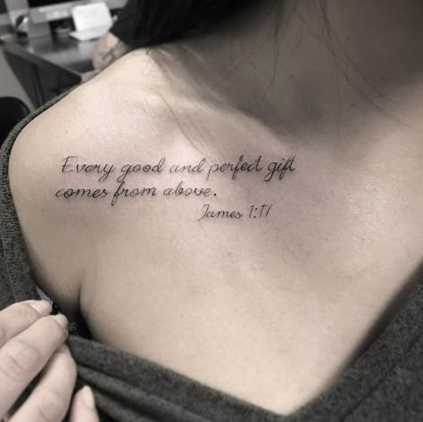 Proverbs Tattoo, Vegas Tattoos, Shoulder Tattoo Quotes, Collar Bone Tattoo Quotes, Bible Tattoo, Scripture Tattoos, Molecule Tattoo, Verse Tattoos, Bone Tattoo