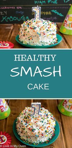 Diy One Year Old Birthday Cake, Yogurt Smash Cake, One Year Old Birthday Cake Recipe, Diy Healthy Smash Cake 1st Birthdays, 6 Month Old Smash Cake Recipe, Smash Cake For 6 Month Old, Fun Smash Cake Ideas, Smash Cupcake Boy, Smash The Cake Recipe