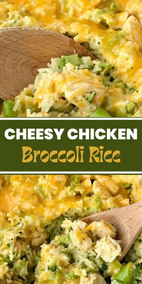 Cheesy Chicken Broccoli Rice is an easy dinner recipe that is made in one pot on the stove. With only 6 simple ingredients like chicken, broccoli, rice, chicken broth, and cheddar cheese it can be on the table in just 30 minutes. Cheesy Chicken Broccoli Rice, Easy Skillet Dinner, Broccoli And Rice, Skillet Dinner Recipes, Chicken Broccoli Rice, Cheesy Chicken Broccoli, Easy Skillet, Broccoli Rice, Dinner Side Dishes