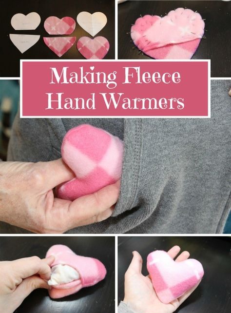 Keep your hands toasty this winter, by making a set of these reusable fleece hand warmers. This is a guide about making fleece hand warmers. Reusable Hand Warmers Diy, Hand Warmers Diy, Diy Hand Warmers, Crafts Valentines, Reusable Hand Warmers, Fleece Crafts, Fleece Projects, Womens Institute, Rice Heating Pads