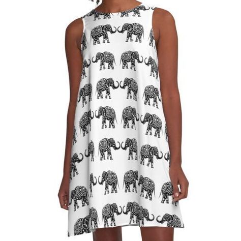 69d658d0b2859e32cd4dc3b970c8496cdesc46376817ri Elephant Print Dress, Elephant Clothes, Elephant Fashion, Elephant Dress, Country Girl Style, Wardrobe Tips, Outfits Chic, Nice Style, Vegan Fashion