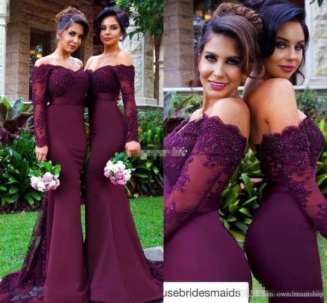 Beach Wedding Purple, Beach Bridesmaids, Wedding Guest Dresses Long, Beach Bridesmaid Dresses, Purple Bridesmaids, Purple Bridesmaid Dresses, Trendy Wedding Dresses, Long Sleeve Evening Dresses, Cheap Bridesmaid Dresses