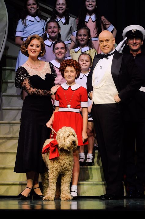 Grace Farrell, Anthony Warlow, Annie Broadway, Broadway Musicals Costumes, Annie The Musical, Penguin Project, Penguins Project, Miss Hannigan, Annie Costume