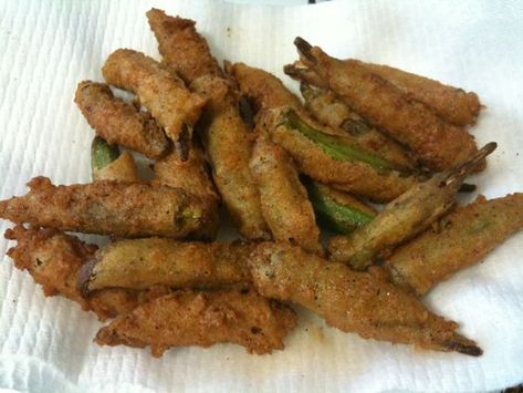 Okra Recipes Fried, Okra Patties Recipe, Pickled Okra Recipes, Southern Fried Okra, Okra Fries, Fried Okra, Pickled Okra, Vegetarian Barbecue, Okra Recipes