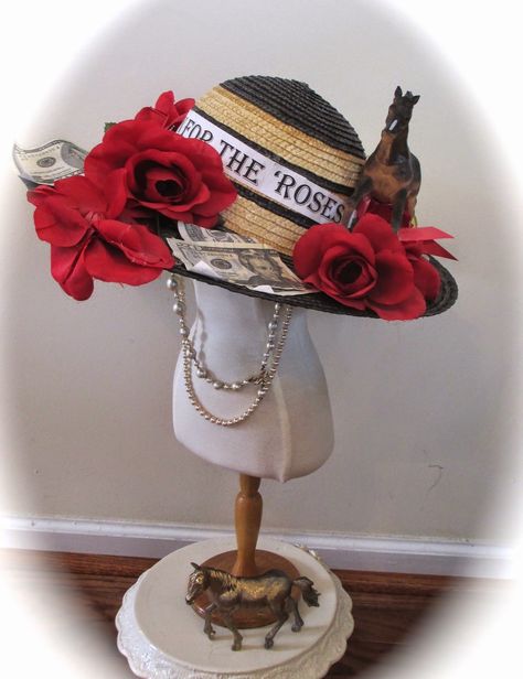 DIY Kentucky Derby hat Kentucky Derby Hat Ideas, Derby Hat Ideas, Derby Hat Diy, Kentucky Derby Diy, Diy Kentucky Derby Hat, Kentucky Derby Party Hats, Derby Hats Diy Ideas, Kentucky Derby Hats Diy, Derby Hats Diy