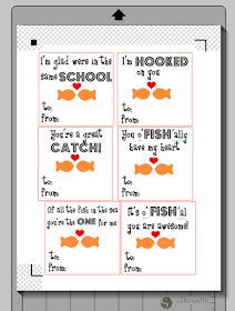 Fish Valentines Ideas, Fishing Valentines Cards, Gold Fish Valentine Free Printable, Fish Valentine Cards, Goldfish Valentines, Fish Valentines, Kindergarten Valentines, Daycare Teacher Gifts, Fish Crackers