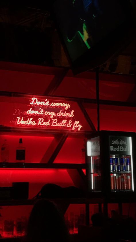 unpaid ad #quote #neonsign #red #aesthetic #redbull #vodka #club #party #bar #drinks #night Red Bull Quotes, Redbull Stickers, Red Bull Aesthetic, Drinking Captions, Vodka Red Bull, Redbull Aesthetic, Vodka Redbull, Vodka Red, Red Bull Drinks