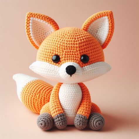 Crochet Fox Pattern Free, Crochet Dinosaur Pattern Free, Amigurumi Pattern Free, Amigurumi Fox Pattern, Fox Amigurumi, Cat Rock, Friendly Fox, Crochet Dinosaur Patterns, Fox Doll