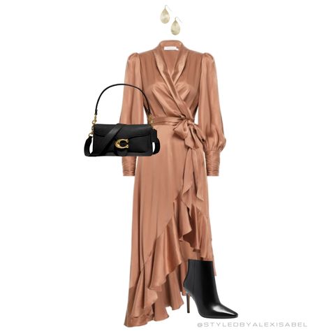 Luxury Chic Daywear Wrap Dress, Luxury Fall Wrap Dress, Luxury Silk Wrap Dress For Women, Luxury Maxi-length Wrap Dress, Zimmerman Silk Wrap Dress, Wrap Dress Outfit, Zimmerman Dress, Daytime Wedding, Christmas Dress Women