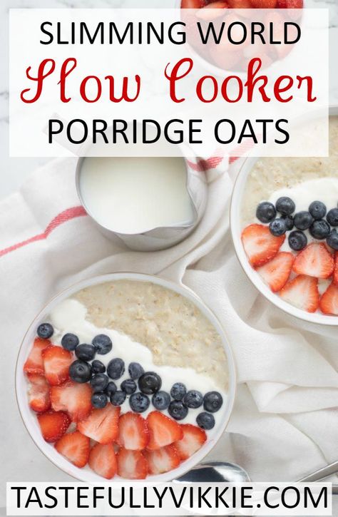 Slow Cooker Porridge Overnight, 2 Ingredient Breakfast, Slow Cooker Porridge, Slow Cooker Gammon, Slow Cooker Tikka Masala, Mini Crockpot, Breakfast Crockpot, Mini Crockpot Recipes, Multi Cooker Recipes