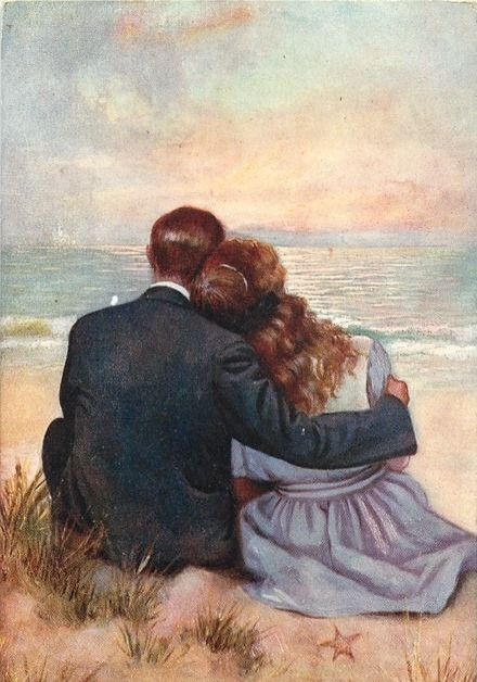 Leaning Head On Shoulder Drawing, Arms Around Shoulder Reference, Head On Shoulder, Hug Pose, Couple Painting, Vintage Couples, Couple In Love, Romance Art, Cowboy Art