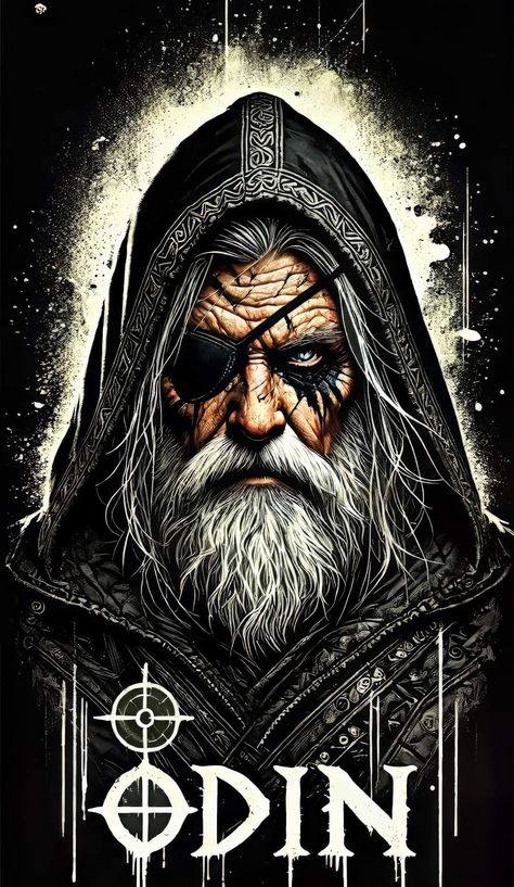 Odin Wallpaper Iphone, Odin Allfather, Odin Norse Mythology, Vikings Lagertha, Valkyrie Tattoo, Arte Viking, Vikings Tattoo, Alien Artwork, Architecture Drawing Sketchbooks