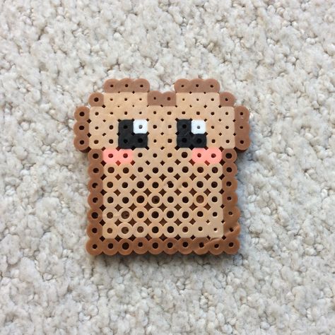 Perler beads bread Peanut Butter And Jelly Perler Beads, Bread Perler Beads, Ramen Perler Bead Patterns, Halloween Cookie Perler Bead, Ramen Perler Beads, Perler Bead Templates, Perler Beads, Sugar Cookie, Diy Projects