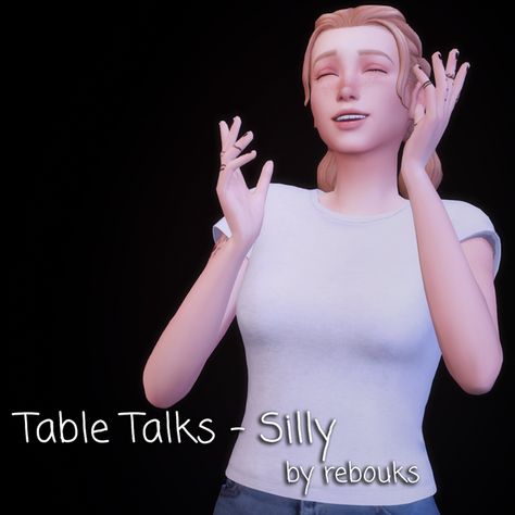 Table Talks - Silly | Patreon Sims 4 Poses, Ts4 Poses, Table Talk, Sims 4, How To Become