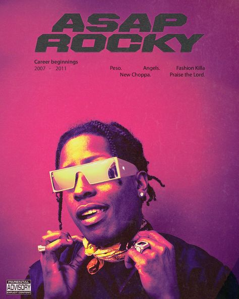 A to Z Poster Design Series Asap Album Cover, Photoedit Ideas, Hip Hop Posters, Rap Posters, Asap Rocky Poster, Rocky Poster, Rap Album Covers, Fashion Magazine Layout, Hip Hop Poster