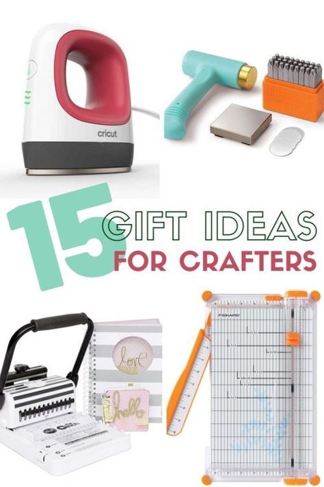 These are the best 15 gift ideas for crafters! Whether shopping for Christmas or Birthdays, your crafting friend is sure to appreciate your gift. #thecraftyblogstalker #giftideas #craftingtools #gifts Gifts For Crafters, 15 Gift Ideas, Metal Stamping Kit, Personalized Crafts, Shopping For Christmas, Crafter Gift, Mason Jar Crafts Diy, Handmade Inspiration, 15 Gifts