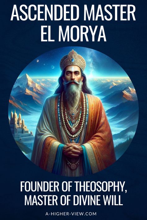 Ascended Master El Morya is credited as one of the founders of Theosophy, the Chohan of the first ray, and serves as the chief of the Darjeeling Council within the Great White Brotherhood.  He embodies and personifies the divine attributes of courage, certainty, power, forthrightness, self-reliance, dependability, faith, and initiative earning him the title of "Master of Divine Will."  #ascendedmaster #theosophy #sevenrays El Morya Ascended Masters, The Secret Doctrine, King Solomon Seals, Spiritual Angels, Religious Tolerance, Spiritual Paintings, Heaven Art, Ascended Masters, Angel Guidance