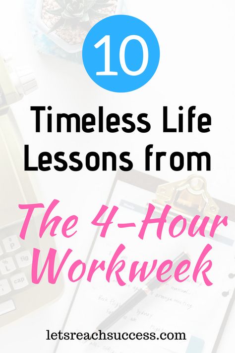 The 4-Hour Workweek by Tim Ferriss was one of the books that got me started thinking about lifestyle design and online business. Here are life lessons that are still valuable to this day: #4hourworkweek #timferriss #lifelessons #businessbooks The 4 Hour Work Week, 4 Day Workweek, Four Hour Work Week, Work Week Quotes, 4 Hour Work Week, Tim Ferriss, Work Week, Business Books, Work Smarter