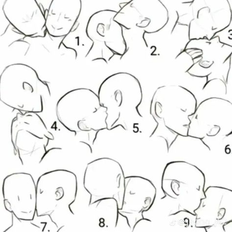 Kissing Drawing, Couple Drawing, Seni Dan Kraf, Drawing Expressions, Arte Sketchbook, Anime Drawings Tutorials, Art Poses, Art Tutorial, Art Tutorials Drawing