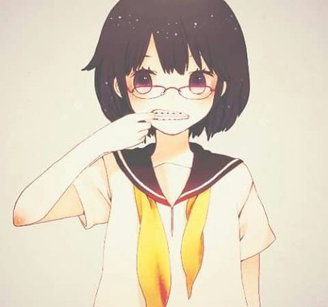 Are those braces?! people say hello to the first anime/manga character with braces Braces And Glasses, Anime Glasses, Girl With Glasses, Anime Smile, Violet Eyes, Purple Eyes, Illustration Girl, Picture Search, Manga Characters