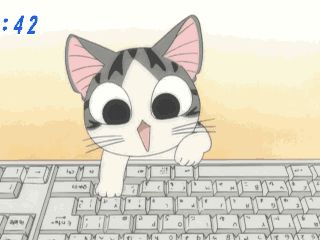 this is what it was like trying to type for the first time in my life Chi's Sweet Home, Gifs Cute, Pet Anime, Chat Kawaii, Illustration Manga, Charmmy Kitty, Sweet Cat, Anime Gifs, Anime Animals