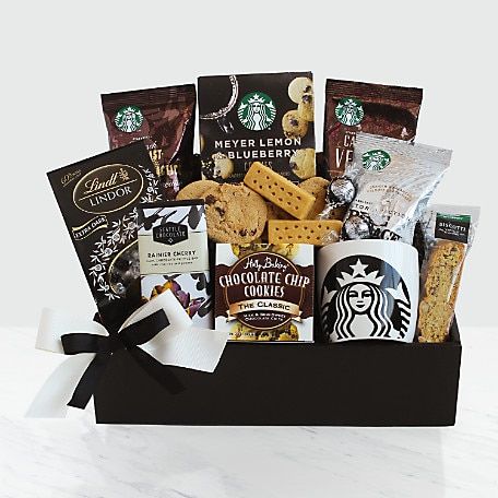 Starbucks Gift Baskets, Lemon Blueberry Cookies, Christmas Holiday Traditions, Baking Chocolate Chip Cookies, Starbucks Cookies, Lindt Truffles, Cookies Shortbread, Coffee Gifts Box, Starbucks Siren