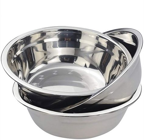 Amazon.com: Eagrye Stainless Steel Mixing Bowls/Metal Prep Bowls, Set of 4: Kitchen & Dining Kneading Dough, Prep Bowls, Stainless Steel Mixing Bowls, Space Saving Kitchen, Fruit Salads, Chocolate Fruit, Metal Bowl, Mixing Bowls Set, Dollar Tree Store