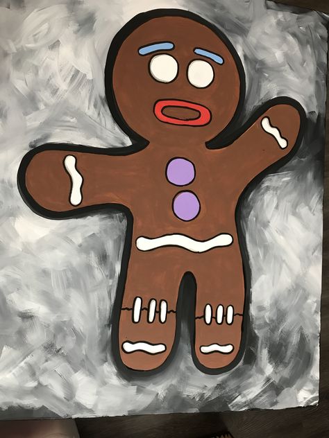 Gingy From Shrek, Shrek Decorations, Gingy Shrek, Shrek Jr, School Hallway, School Hallways, Shrek, Window Display, Painting Ideas