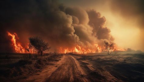 Free AI Image | Burning forest fire destroys natural environment outdoors generated by AI Burning Forest, Forest Fire, Wanderlust Travel, Save The Planet, Natural Environment, Battlefield, Free Photo, Lush, Jeep