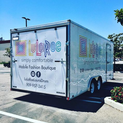 This Customer Spotlight features one of Norco Trailers’ recent customer’s DIY… Lularoe Room, Boutique Trailer, Travel Boutique, Enclosed Trailer, Car Hauler, Trailer Diy, Boutique Inspiration, Fashion Truck, Enclosed Trailers