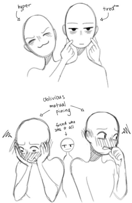 The friend who eye everything is low-key me Shipping Tropes, Mbti Ships, Ship Dynamic, Ship Drawing, Drawing Prompt, Drawing Expressions, Facial Expression, Poses References, Art Poses