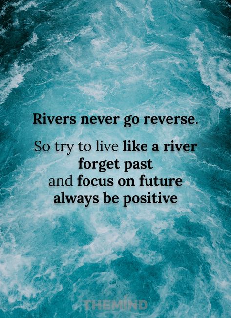 #quotes #motivationalquotes #bepositive #livelikeariver Rivers Never Go Reverse Quotes, Reverse Quotes, Forget Past, River Quotes, Nature Quotes Inspirational, Love Quotes For Crush, Always Be Positive, Parents Quotes, Hope Life