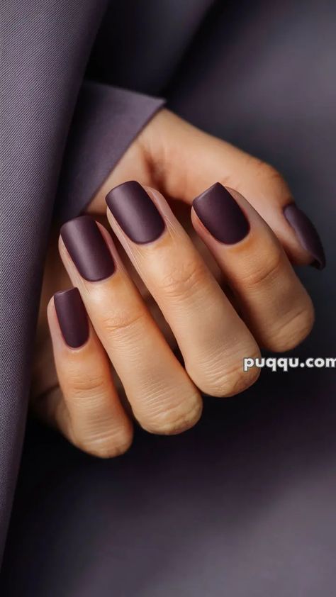 Eggplant Nails, Purple Nail Ideas, Purple Chrome Nails, Ruby Nails, Classy Nail Art Ideas, Plum Nails, Sheer Nails, Cute Nail Colors, Purple Nail Polish