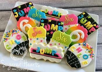 Trampoline Party Favors Trampoline Party Favors, Trampoline Park Party, Trampoline Park Birthday Party, Trampoline Birthday Party, Trampoline Party, Birthday Party At Park, Jump Party, Cookie Birthday Party, Party Favor Ideas