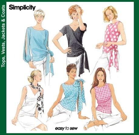 Amazon.com: Simplicity 7084 Blouses w/Neckline & Sleeve Variations w/Band or Scarf Sewing Pattern - Size 14-20 : Everything Else Scarf Sewing, Scarf Sewing Pattern, Blouse Necklines, Sleeve Variations, Sewing Blouses, Blouse Pattern Sewing, Top Sewing Pattern, Vintage Inspired Outfits, Simplicity Sewing