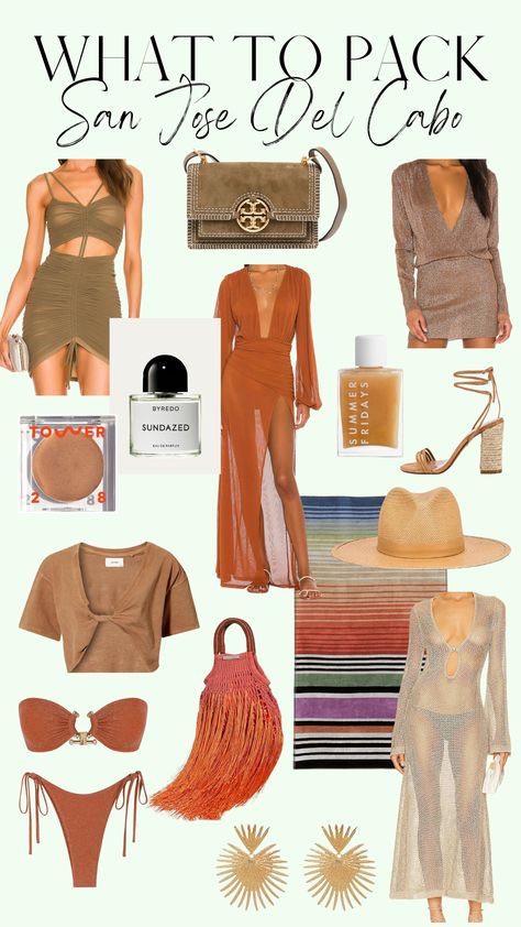 Packing Guide: San Jose Del Cabo | Cabo San Lucas, Mexico | Summer Outfits | Summer Style | Outfit Inspiration for Mexico | Mexico Vaction | Baja California | Amazon Finds | Summer Aesthetic | Summer Outfits | Beach Vacation Outfits | Beach Style Los Cabos Outfit Ideas, Cabo San Lucas Outfits Style, Mexico Summer Outfits, Los Cabos Mexico Outfits, Mexico Vacation Outfits Cancun, What To Pack For Mexico, Pack For Mexico, Cabo San Lucas Outfits, Cabo Outfits