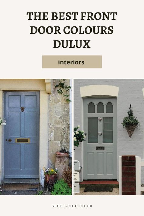 Wooden Door Paint, Front Door Colours, Fromt Doors, Dulux Paint Colours, Front Doors Uk, Wooden Front Door, Best Front Door Colors, Front Door Ideas, Door Colour