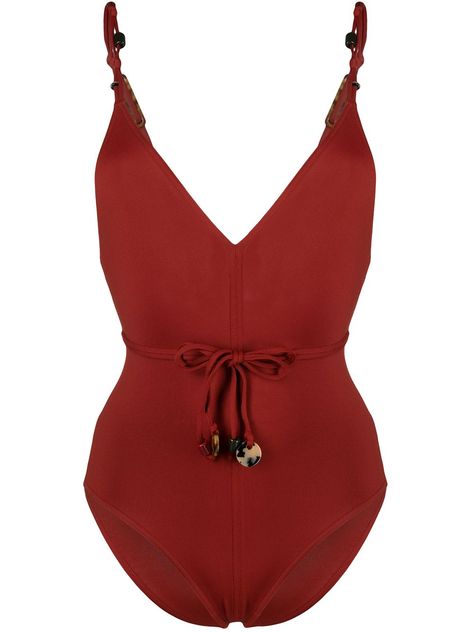 Burgundy Craft one-piece swimsuit from ERES featuring V-neck, crossover shoulder straps and tied waist. Be mindful to try on swimwear over your own garments.. Swimming Costumes, Hunza G, Swimsuit Design, Swimming Costume, Designer Swimwear, Try On, Crossover, Shoulder Straps, One Piece Swimsuit