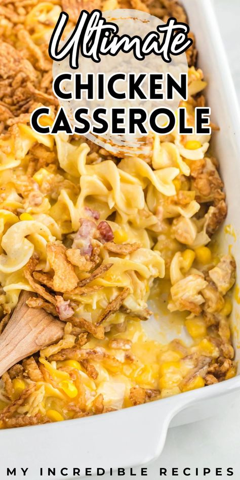 Smothered Chicken Casserole, Ultimate Chicken Casserole, Easiest Meals, Home Chicken, Chicken Bacon Ranch Casserole, Broiled Chicken, Incredible Recipes, Favorite Comfort Food, Easy Casserole Recipes