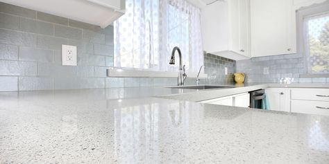 Diamond Mosaic Tile, White Farm Sink, Granite Transformations, Recycled Glass Countertops, Engineered Stone Countertops, Custom Cabinet Doors, Newly Remodeled Kitchens, Mosaic Tile Backsplash, Glass Countertops