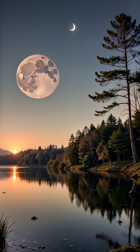 Iphone Wallpaper World, Beautiful Moon Pictures, New Nature Wallpaper, Best Nature Wallpapers, Hd Nature Wallpapers, Scenery Photography, Capture The Moment, Pretty Landscapes, Moon Photography