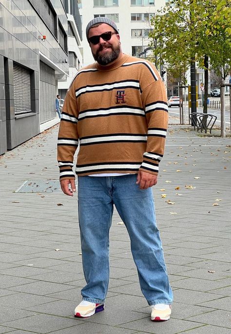 Big Men Fashion Plus Size, Fat Guy Outfits, Retro Outfits 80s Style, Plus Size Men Outfits, Plus Size Man Fashion, Chubby Men Fashion, Outfits For Big Men, Mens Plus Size Fashion, Urban Chic Outfits