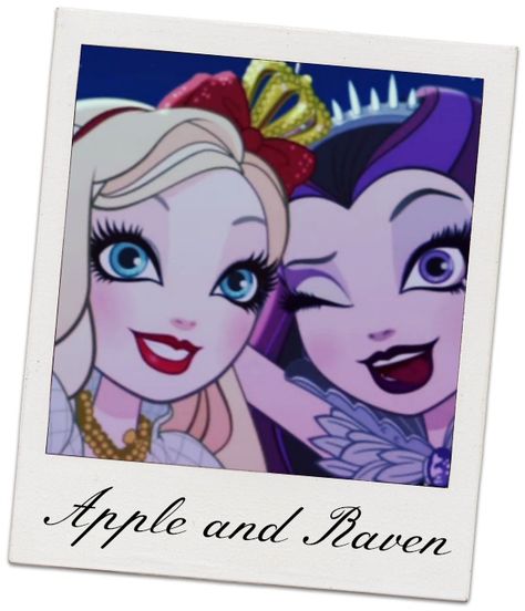 Ever After High Apple And Raven by Lovegidget on DeviantArt Apple And Raven, Ever After High Rebels, Lizzie Hearts, Raven Queen, After High School, Apple White, Ever After High, Evil Queen, Monster High Dolls