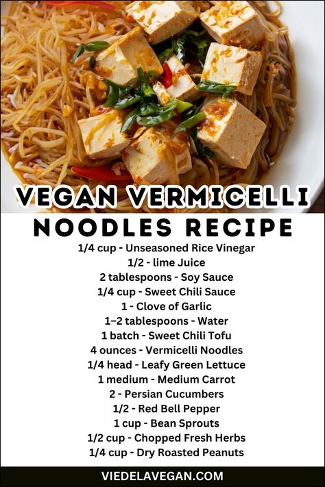 Vegan Vermicelli Noodles Recipes Vermicelli Noodles Recipes, Vegan Vermicelli, Vegan Sauce, Vegan Noodles, Noodles Recipes, Plant Based Burgers, Gluten Free Noodles, Vermicelli Noodles, Veggie Delight