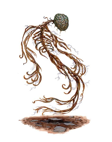 Raw Nerve - Mental Undead - Pathfinder 2E PFRPG PFSRD DND D&D 3.5 4E 5E 5th ed d20 fantasy Happy Meat Farm Horror, Mutated Human Concept Art, Bodyhorror Art, Eldritch Horror Monsters, Sci Fi Demon, Humanoid Monster Concept Art, Mutated Human, Body Horror Monster, Scary Monster Art