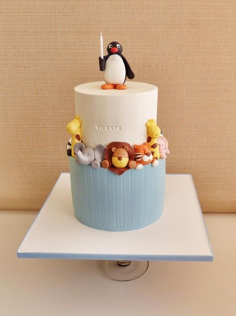 Rodjendanske Torte, Animal Birthday Cakes, Safari Cakes, Farm Cake, 1st Birthday Cakes, Animal Cakes, Animal Cake, Baby Birthday Cakes, Childrens Birthday Cakes