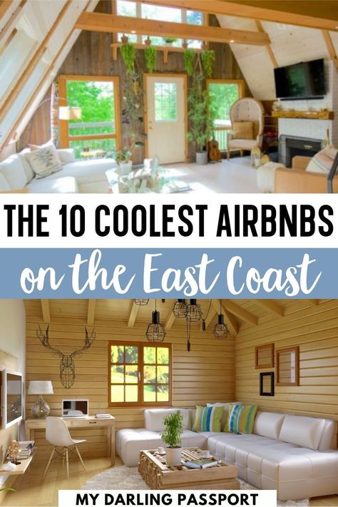 The 10 Coolest Airbnbs on the East Coast. Looking for the coolest Airbnbs on the East Coast? Renting an Airbnb is one of the best ways to see the country and get to know a destination. There are so many unique homes out there! Here's how to find the coolest Airbnbs on the East Coast! Best Airbnb East Coast | Coolest Airbnb East Coast | Airbnb Cabin East Coast | Unique Airbnb East Coast | East Coast Air bnb | Best Air Bnb United States, East Coast Bachelorette Destinations, Coolest Airbnb, Airbnb Cabin, Cabin Houses, Unique Airbnb, Unique Stays, Houses Architecture, Glass Cabin