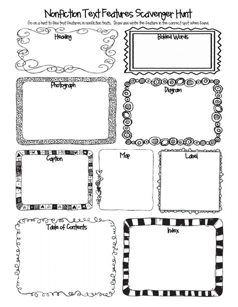 Nonfiction Text Features Scavenger Hunt.pdf Text Features Worksheet, Nonfiction Text Features, Third Grade Reading, 5th Grade Reading, Nonfiction Reading, 4th Grade Reading, 3rd Grade Reading, 2nd Grade Reading, First Grade Reading