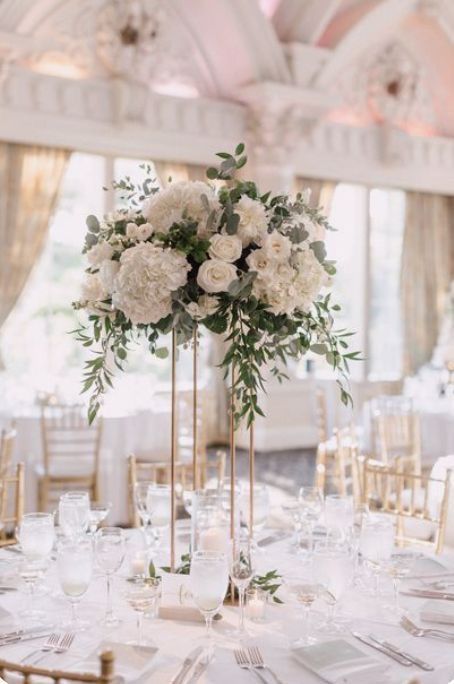 Tall Wedding Centrepiece, Wedding Flower Centrepiece, Floral Centerpieces Wedding Table Decor, Centrepieces For Weddings, Flower Centrepiece Wedding, Wedding Flower Arrangements Centerpiece, Tall Centerpiece Wedding, Elegant Wedding Flowers Centerpieces, Classic Wedding Centerpieces